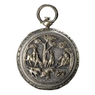 Swiss gold and silver open faced cylinder watch Circa 1840