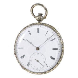 Swiss gold and silver open faced cylinder watch Circa 1840