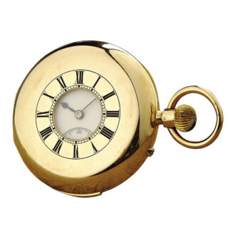 English gold half-hunting cased minute repeating lever watch Circa 1900