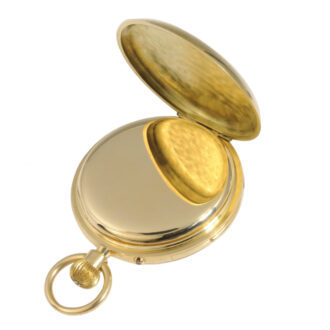 English gold half-hunting cased minute repeating lever watch Circa 1900