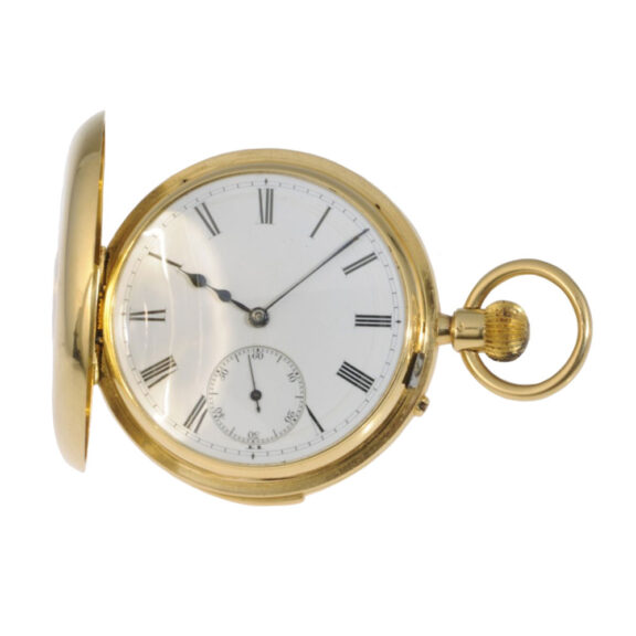 English gold half-hunting cased minute repeating lever watch Circa 1900 English gold half-hunting cased minute repeating lever watch Circa 1900