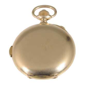 Swiss 14K rose gold quarter repeating lever chronograph Circa 1896 Swiss 14K rose gold quarter repeating lever chronograph Circa 1896