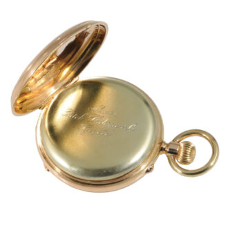 Swiss open faced lever watch with unusual crown wind Circa 1880 Swiss open faced lever watch with unusual crown wind Circa 1880