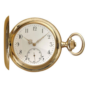 Heavy Swiss 14 Carat rose gold hunting cased lever watch Circa 1895