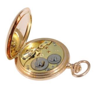 Heavy Swiss 14K rose gold hunting cased lever watch Circa 1895 Heavy Swiss 14K rose gold hunting cased lever watch Circa 1895