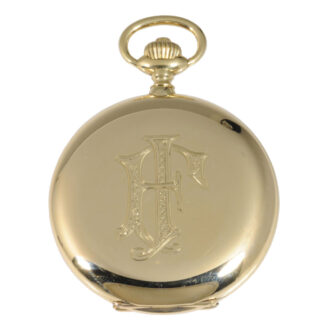 Heavy Swiss 18 carat rose gold hunting cased lever watch Circa 1914