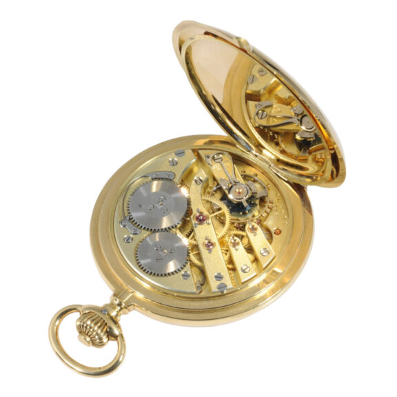 Heavy Swiss 18 carat rose gold hunting cased lever watch Circa 1914 Heavy Swiss 18 carat rose gold hunting cased lever watch Circa 1914
