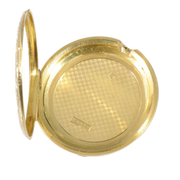 Decorative Swiss 18K gold cabriolet watch Circa 1850 Decorative Swiss 18K gold cabriolet watch Circa 1850