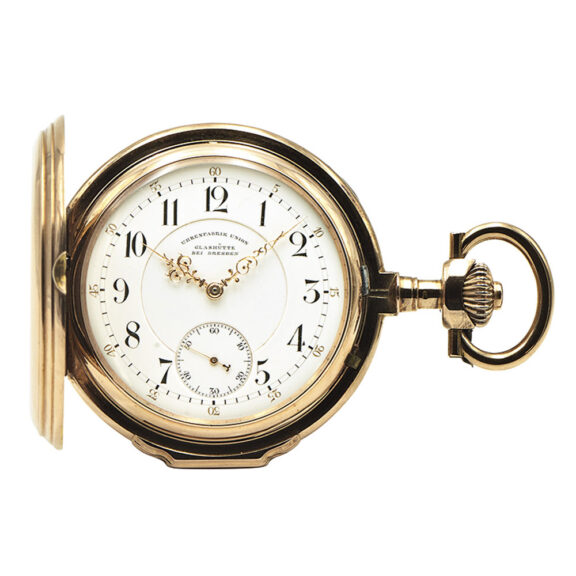 German 14 Carat rose gold hunting cased lever watch Circa 1902