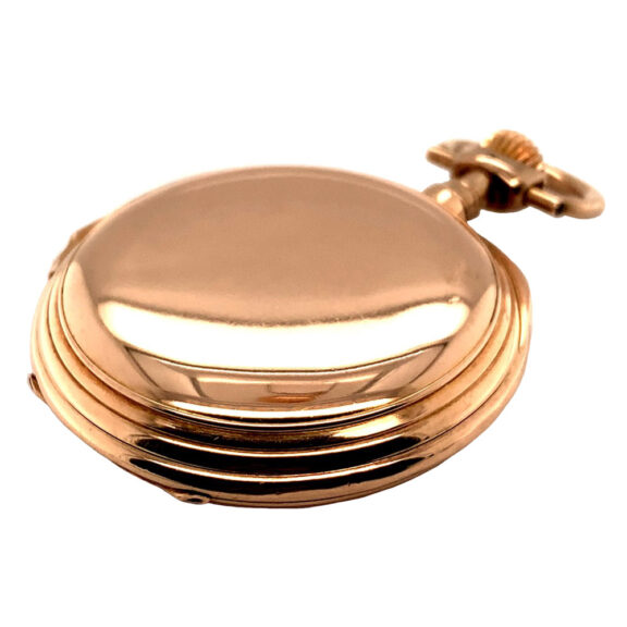 German 14K rose gold hunting cased lever watch Circa 1902 German 14K rose gold hunting cased lever watch Circa 1902