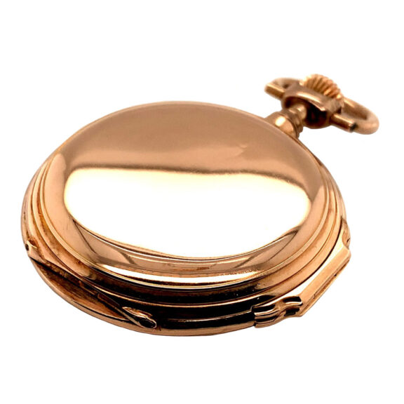 German 14K rose gold hunting cased lever watch Circa 1902 German 14K rose gold hunting cased lever watch Circa 1902