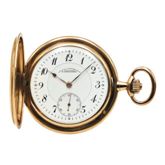 German 14K rose gold hunting cased lever watch Circa 1909
