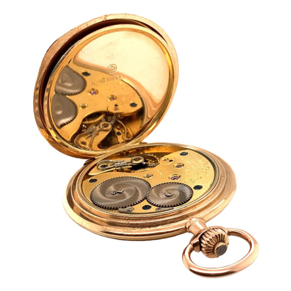 German 14K rose gold hunting cased lever watch Circa 1909 German 14K rose gold hunting cased lever watch Circa 1909