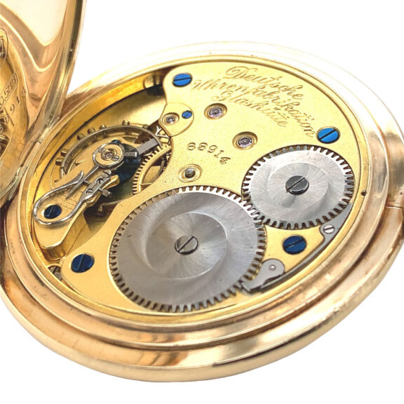 German 14K gold hunting cased lever pocket watch Circa 1923 German 14K gold hunting cased lever pocket watch Circa 1923