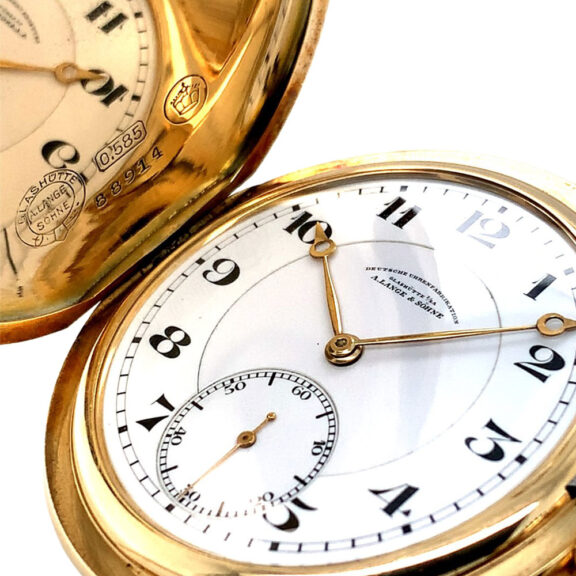 German 14K gold hunting cased lever pocket watch Circa 1923 German 14K gold hunting cased lever pocket watch Circa 1923