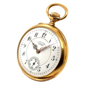 Rare and small German 18K carat rose gold lever watch Circa 1900