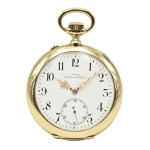 Fine German 14K gold open faced lever pocket watch Circa 1913
