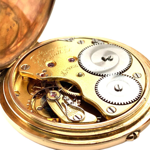 Fine German 14K gold open faced lever pocket watch Circa 1913 Fine German 14K gold open faced lever pocket watch Circa 1913