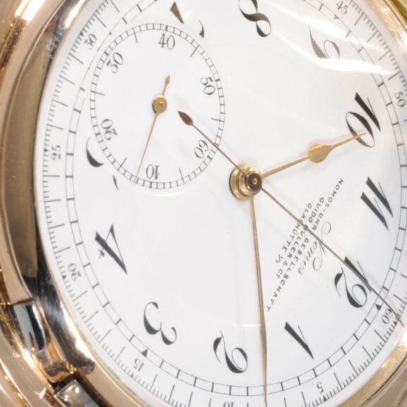 German rose gold minute repeating chronograph Circa 1910 German rose gold minute repeating chronograph Circa 1910