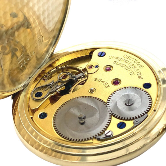 German 14K gold hunting cased lever pocket watch Circa 1939 German 14K gold hunting cased lever pocket watch Circa 1939