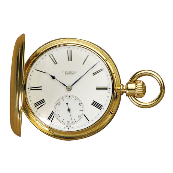 German 18K gold hunting cased precision watch Circa 1880 German 18K gold hunting cased precision watch Circa 1880