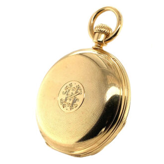 German 18K gold hunting cased precision watch Circa 1880