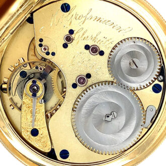 German 18K gold hunting cased precision watch Circa 1880
