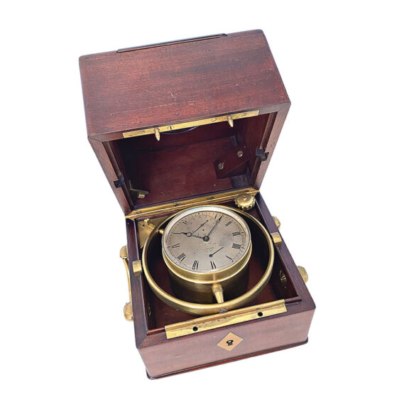 Small French deck chronometer with 49h power reserve Circa 1860 Small French deck chronometer with 49h power reserve Circa 1860