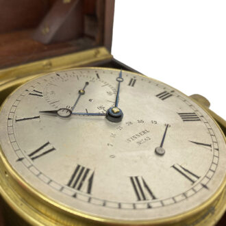 Small French deck chronometer with 49h power reserve Circa 1860 Small French deck chronometer with 49h power reserve Circa 1860