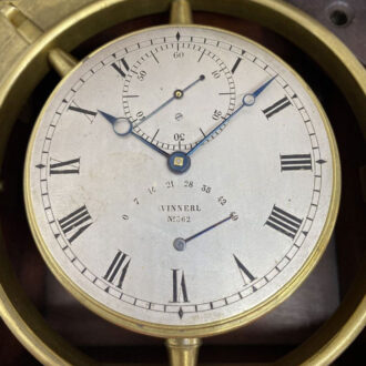 Small French deck chronometer with 49h power reserve Circa 1860 Small French deck chronometer with 49h power reserve Circa 1860