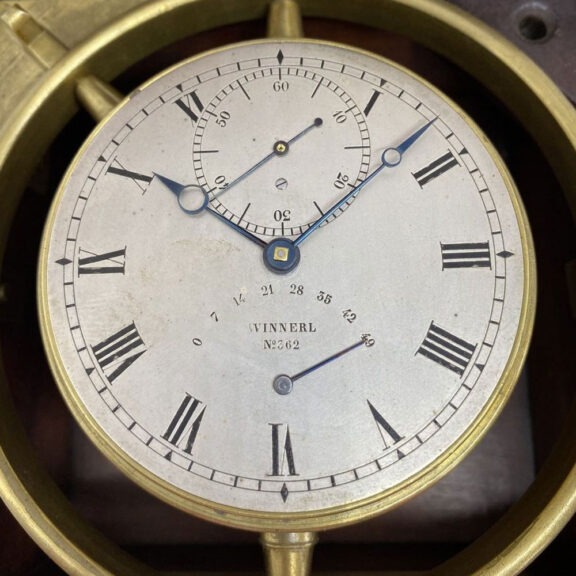 Small French deck chronometer with 49h power reserve Circa 1860 Small French deck chronometer with 49h power reserve Circa 1860