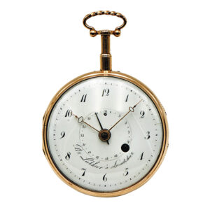 German silver open faced repeating verge with date Circa 1815