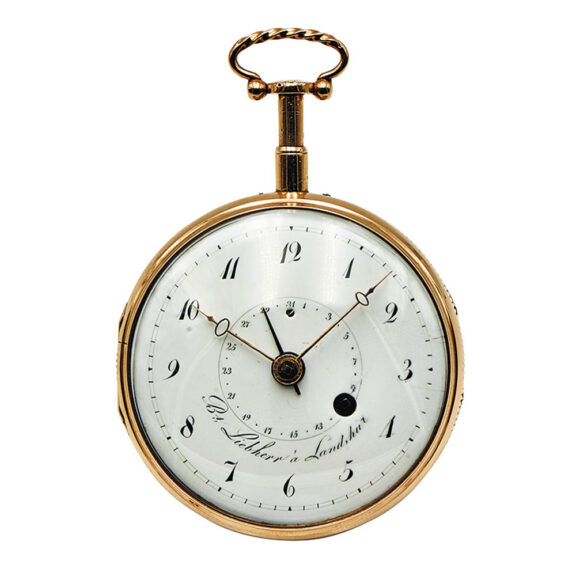 German rose gold open faced repeating verge with date Circa 1815 German rose gold open faced repeating verge with date Circa 1815