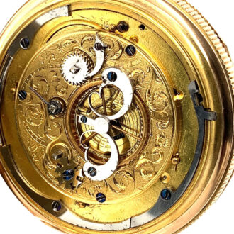 German rose gold open faced repeating verge with date Circa 1815