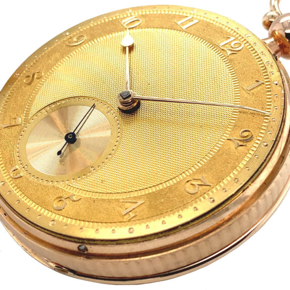 German 14K rose gold open faced chronometer Circa 1815 German 14K rose gold open faced chronometer Circa 1815