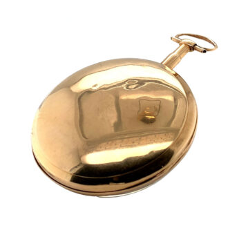 Dutch 18K gold verge pocket watch with date Circa 1800 Dutch 18K gold verge pocket watch with date Circa 1800