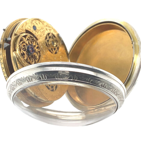 Swiss silver jumping centre seconds cylinder watch Circa 1805 Swiss silver jumping centre seconds cylinder watch Circa 1805