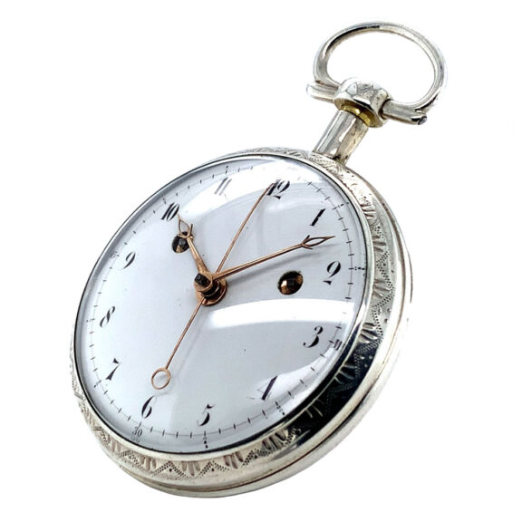 Swiss silver jumping centre seconds cylinder watch Circa 1805 Swiss silver jumping centre seconds cylinder watch Circa 1805