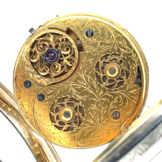 Swiss silver jumping centre seconds cylinder watch Circa 1805