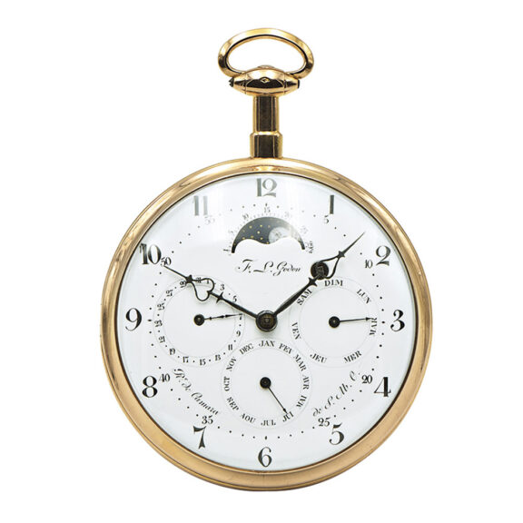 French 18K rose gold complicated coach watch Circa 1789