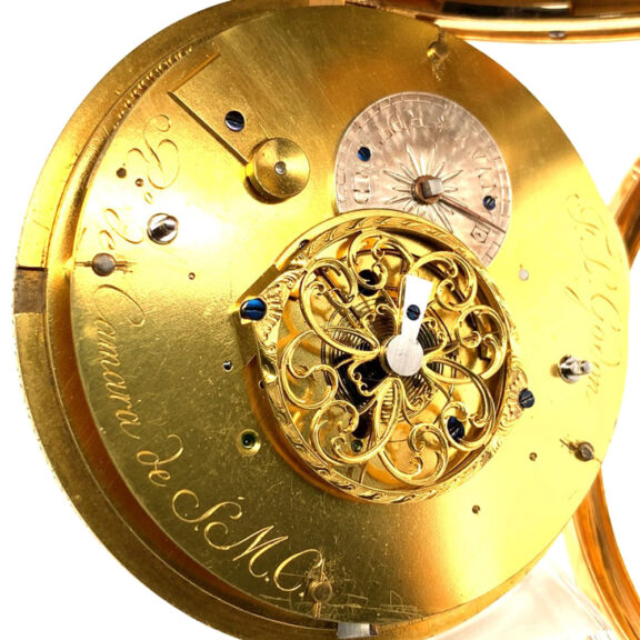 French 18K rose gold complicated coach watch Circa 1789 French 18K rose gold complicated coach watch Circa 1789