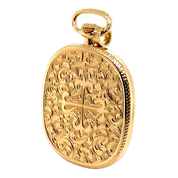 Extremely rare Swiss 18K gold oval pendant watch Circa 1985 Extremely rare Swiss 18K gold oval pendant watch Circa 1985