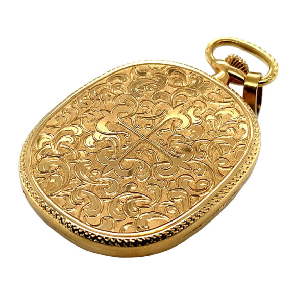 Extremely rare Swiss 18K gold oval pendant watch Circa 1985 Extremely rare Swiss 18K gold oval pendant watch Circa 1985