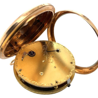 French rose gold verge automaton with visible balance Circa 1800 French rose gold verge automaton with visible balance Circa 1800