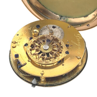 French gold decorated verge watch with chatelaine Circa 1800 French gold decorated verge watch with chatelaine Circa 1800