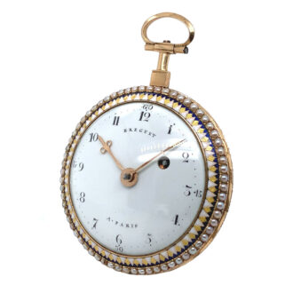 French gold decorated verge watch with chatelaine Circa 1800 French gold decorated verge watch with chatelaine Circa 1800