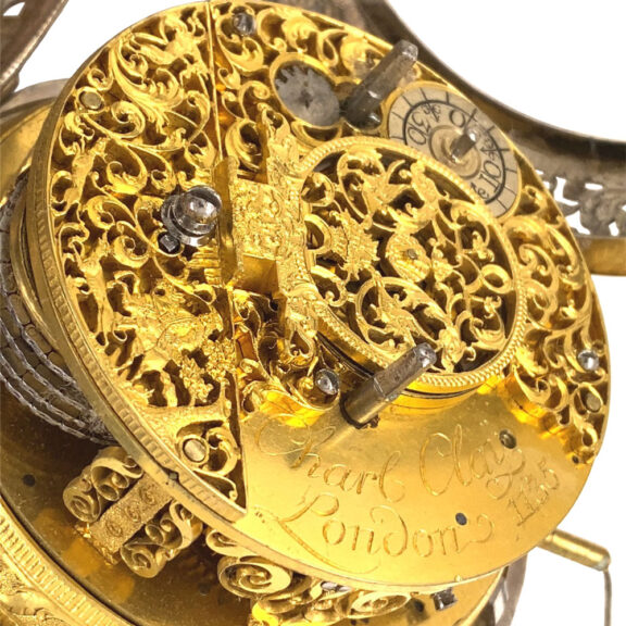 English silver pair-cased repeating coach clock with alarm Circa 1730 English silver pair-cased repeating coach clock with alarm Circa 1730