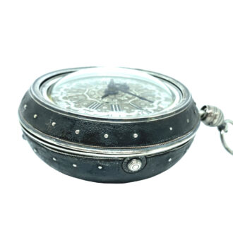 English silver pair-cased repeating coach clock with alarm Circa 1730