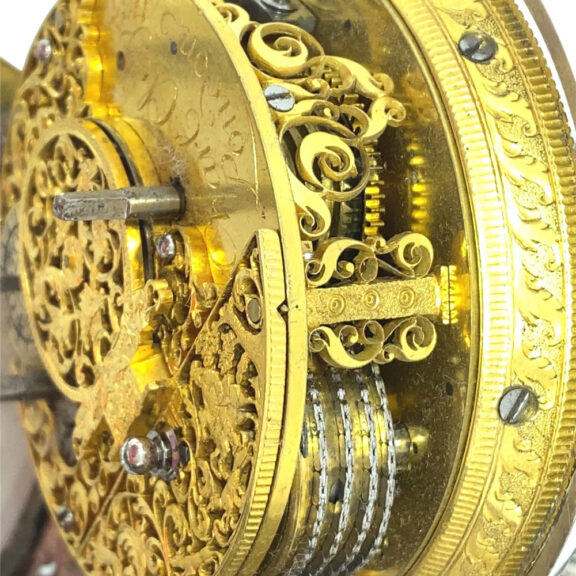 English silver pair-cased repeating coach clock with alarm Circa 1730 English silver pair-cased repeating coach clock with alarm Circa 1730