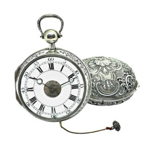 German silver quarter repeating rococo coach clock Circa 1760